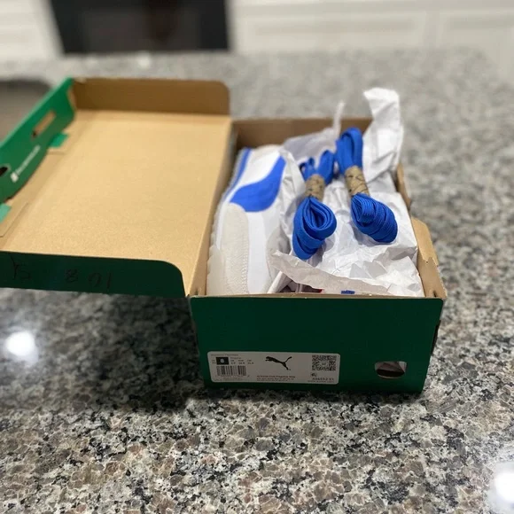 Puma; Las Vegas White and Blue Sneakers with Red Accents; New in box - Picture 6 of 7